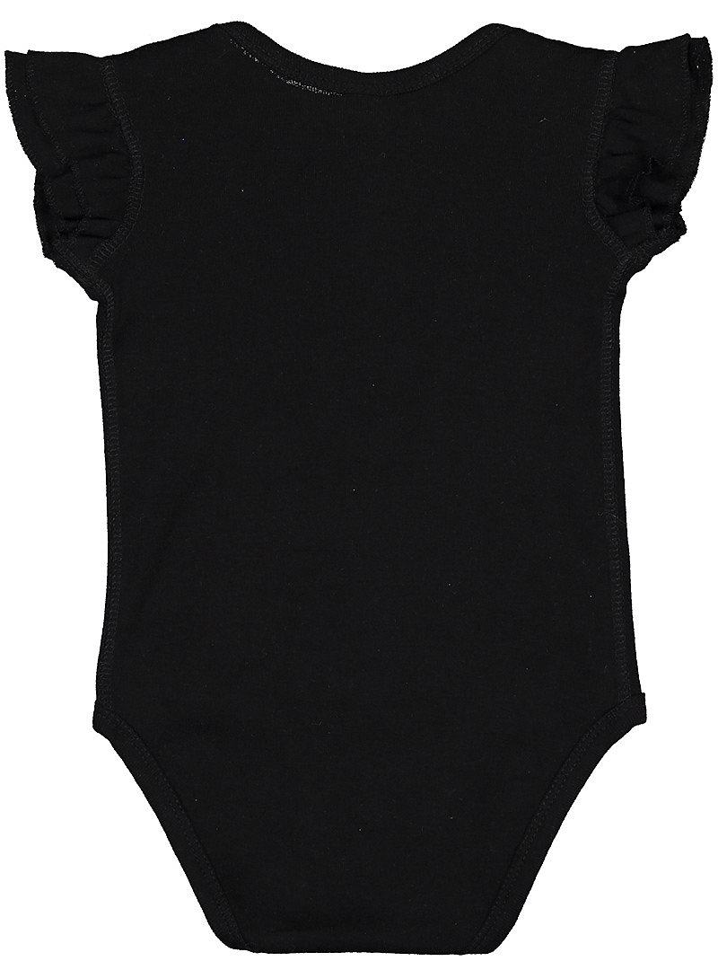 Rabbit Skins Infant Flutter Sleeve Bodysuit 4439 Black | Jiffy