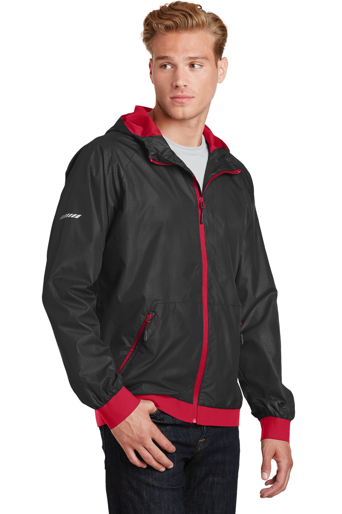 Sport-Tek JST53 Black / True Red