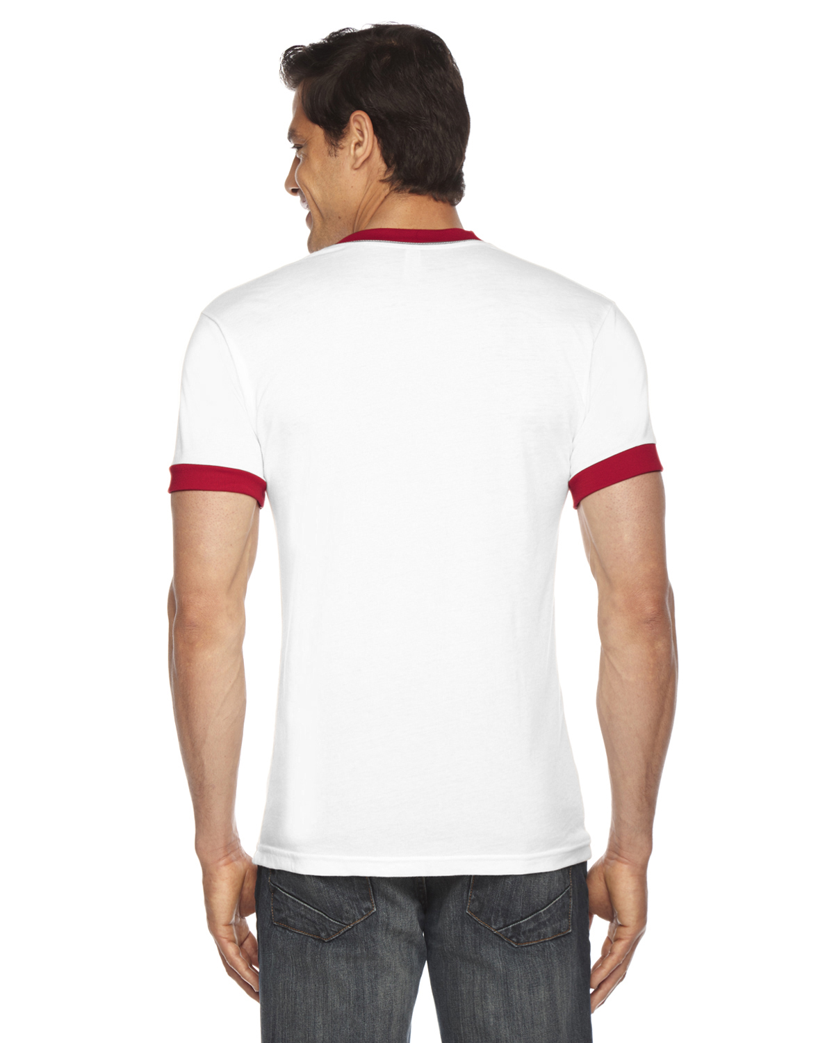 American Apparel BB410W White / Red