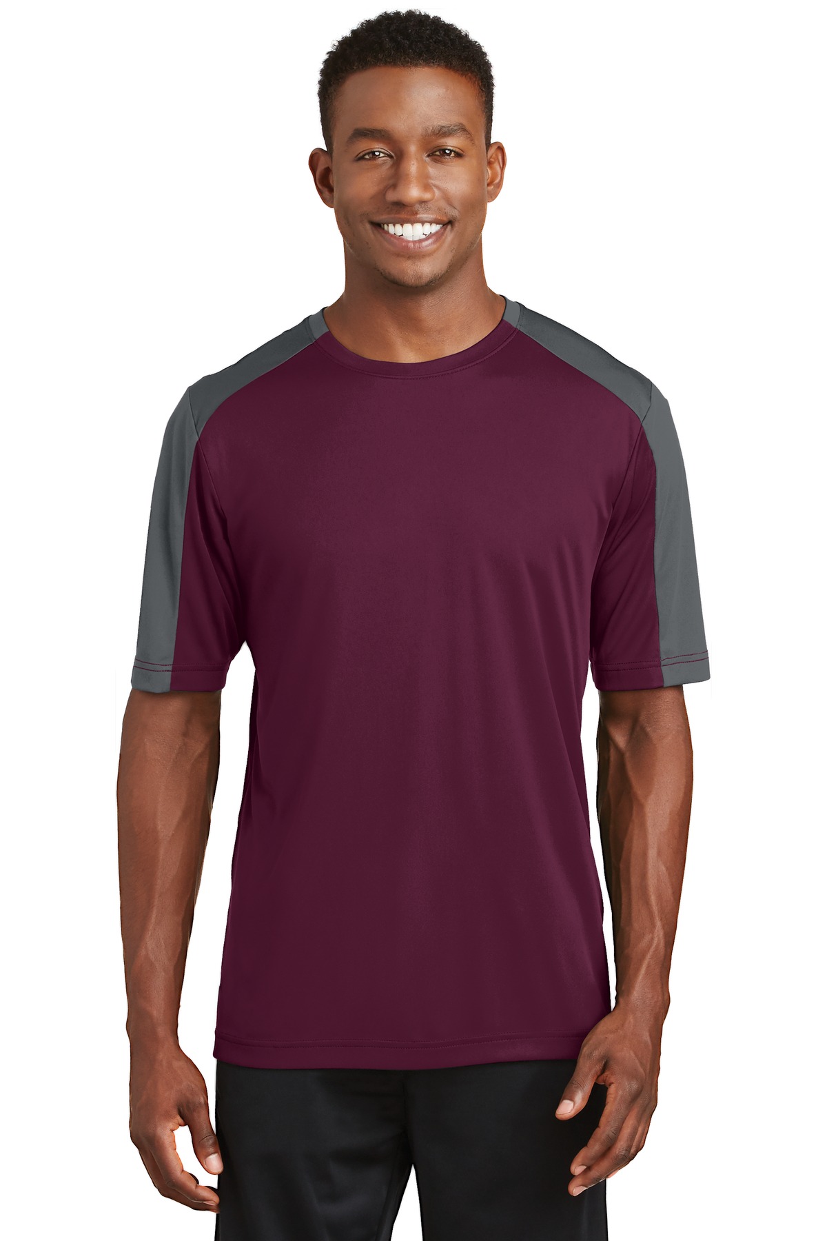 Sport-Tek ST354 Maroon / Iron Gray