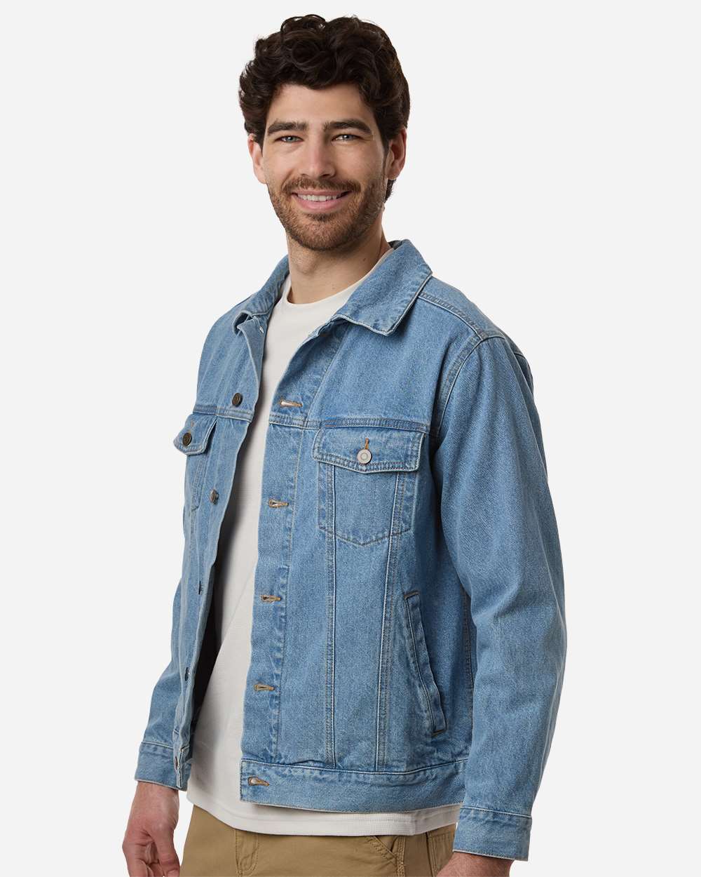 Harriton M75 Light Denim