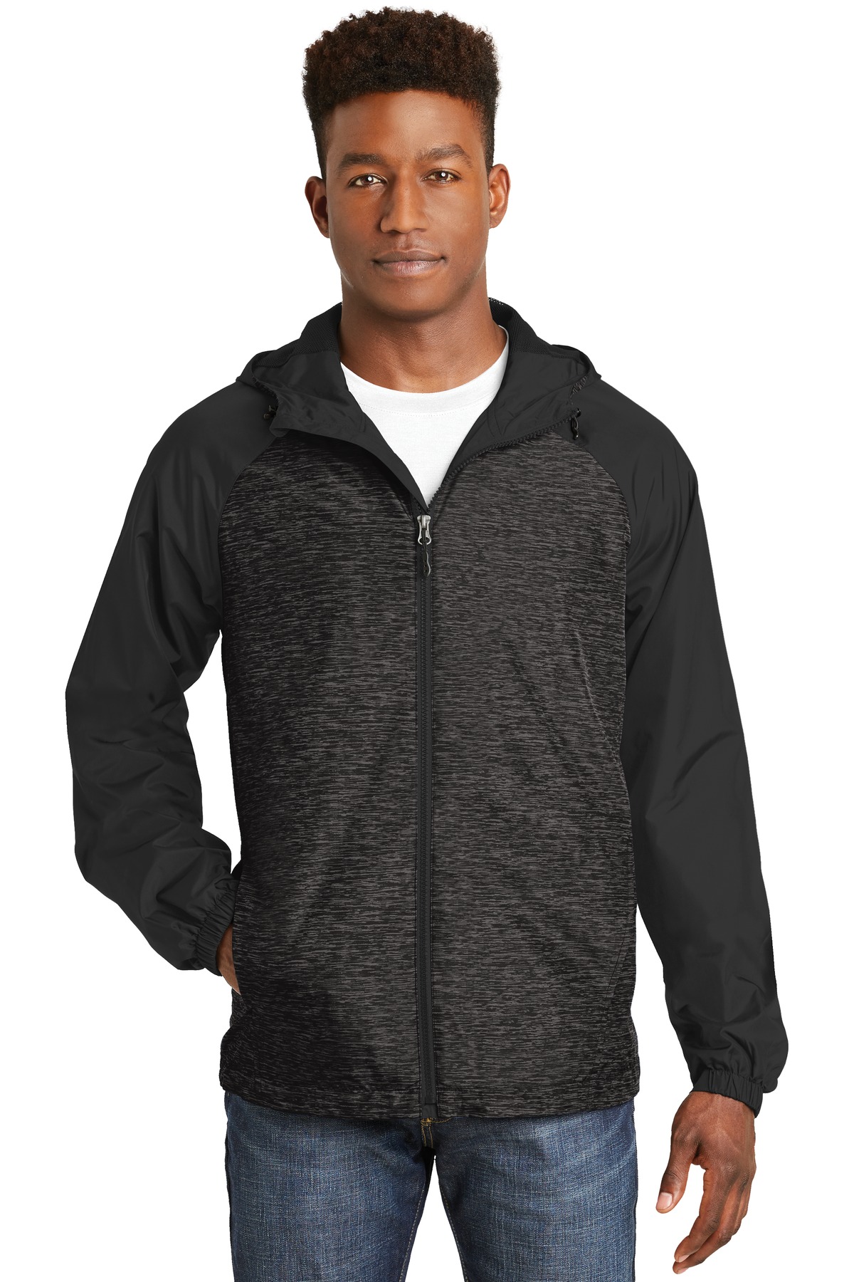 Sport-Tek JST40 Black Heather / Black