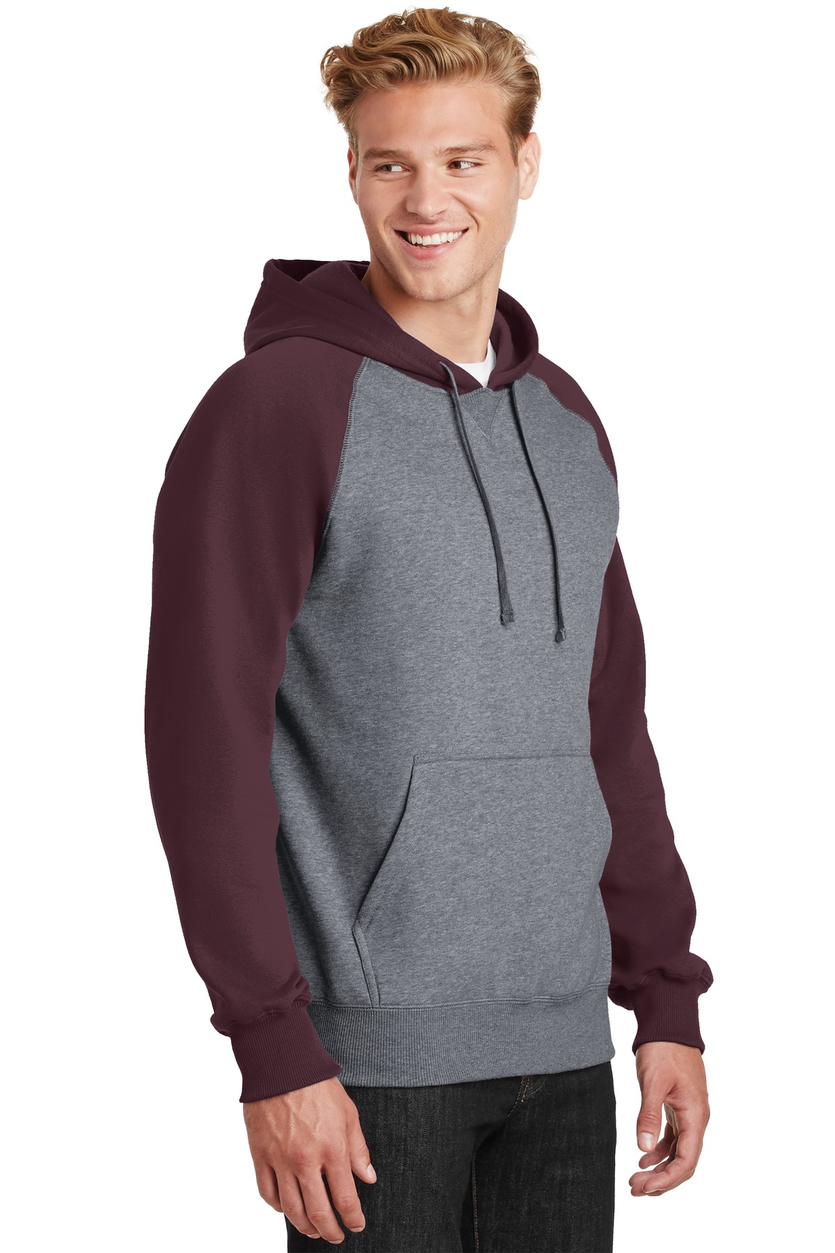 Sport-Tek ST267 Maroon / Vintage Heather