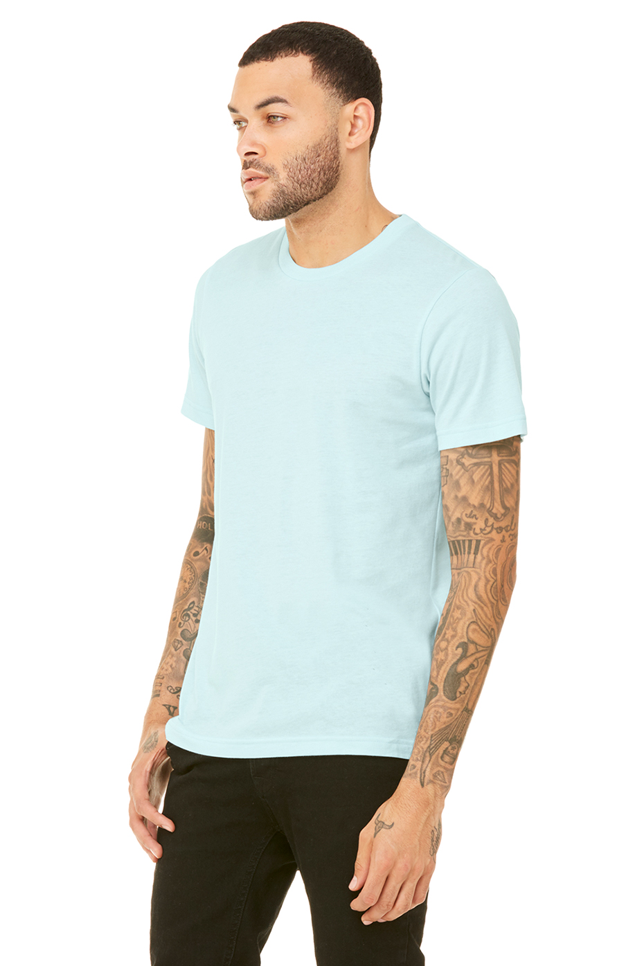 Bella + Canvas 3001C Heather Ice Blue