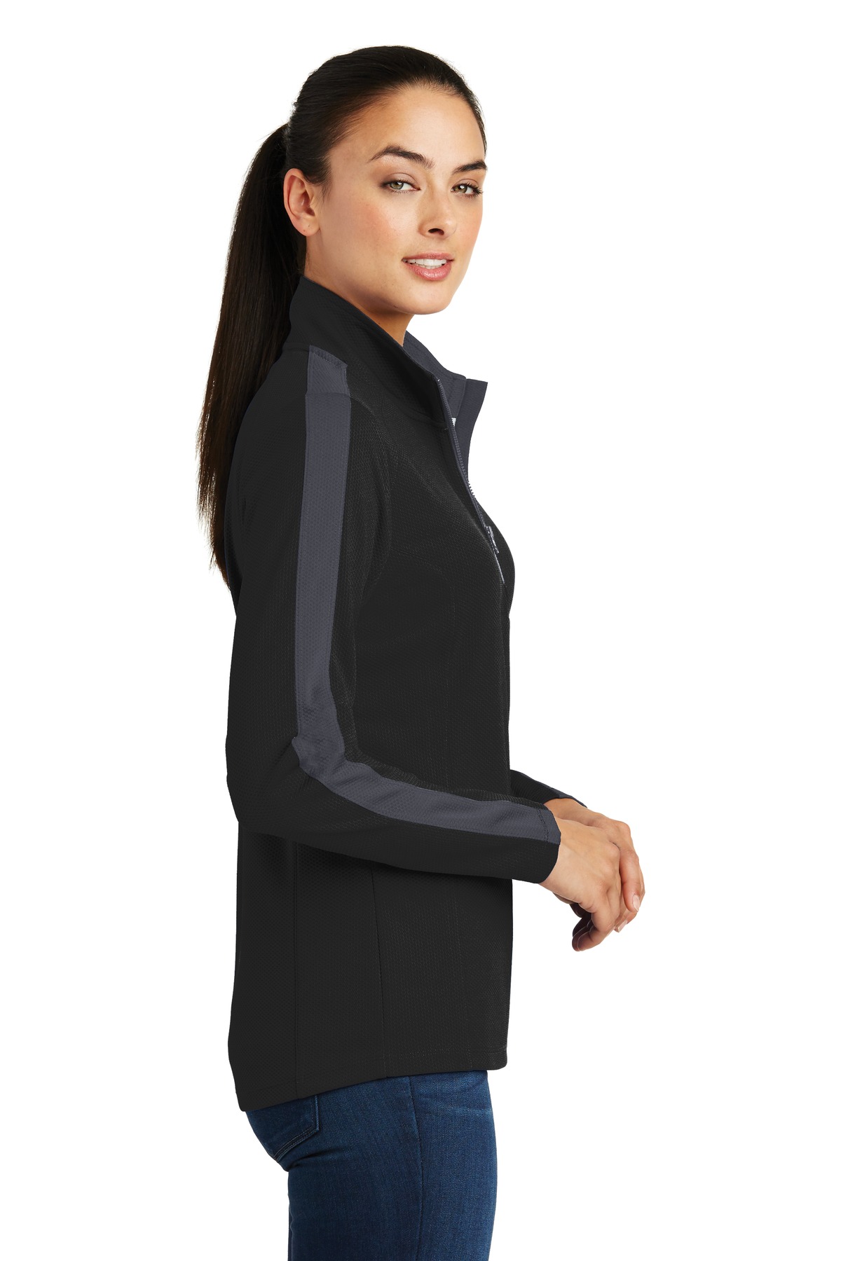 Sport-Tek LST861 Black / Iron Gray