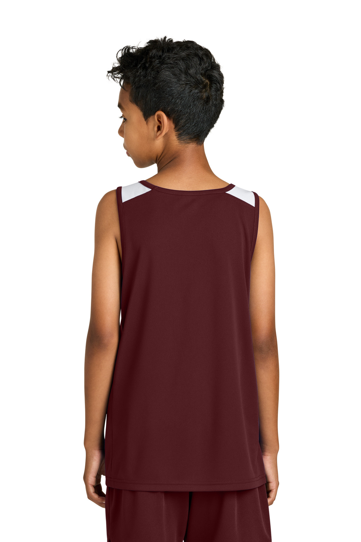 Sport-Tek YST446 Maroon/ White