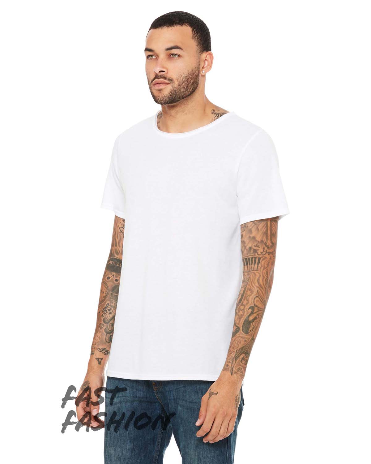 Bella + Canvas 3414C Solid White Triblend