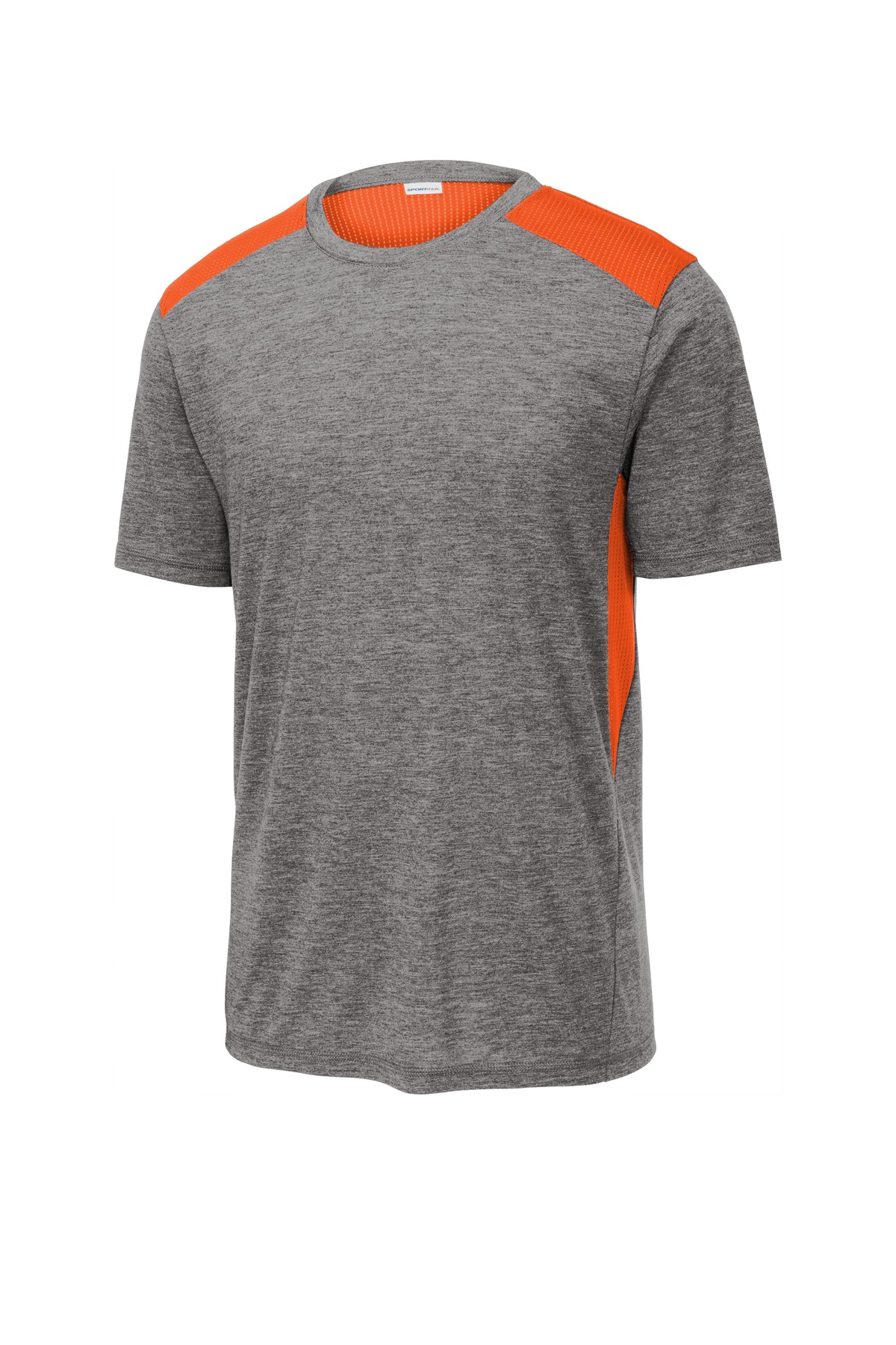 Sport-Tek ST410 Deep Orange / Dark Gray Heather
