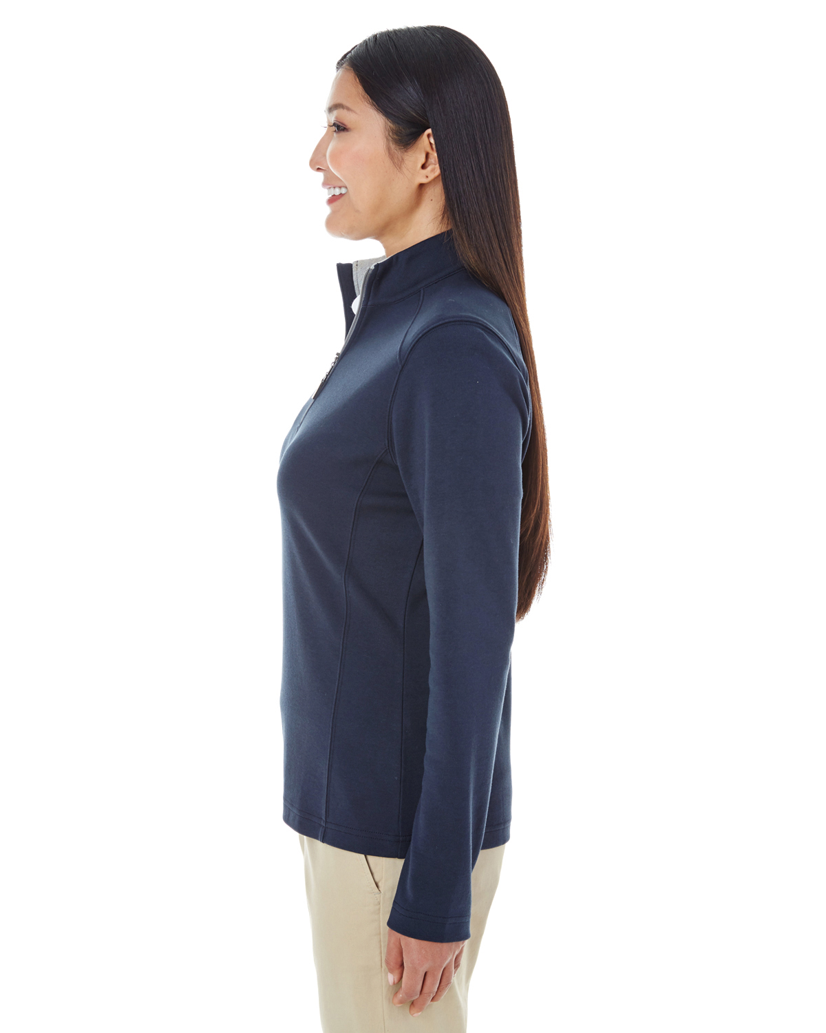 Devon & Jones DG479W Navy / Gray Heather / Grap