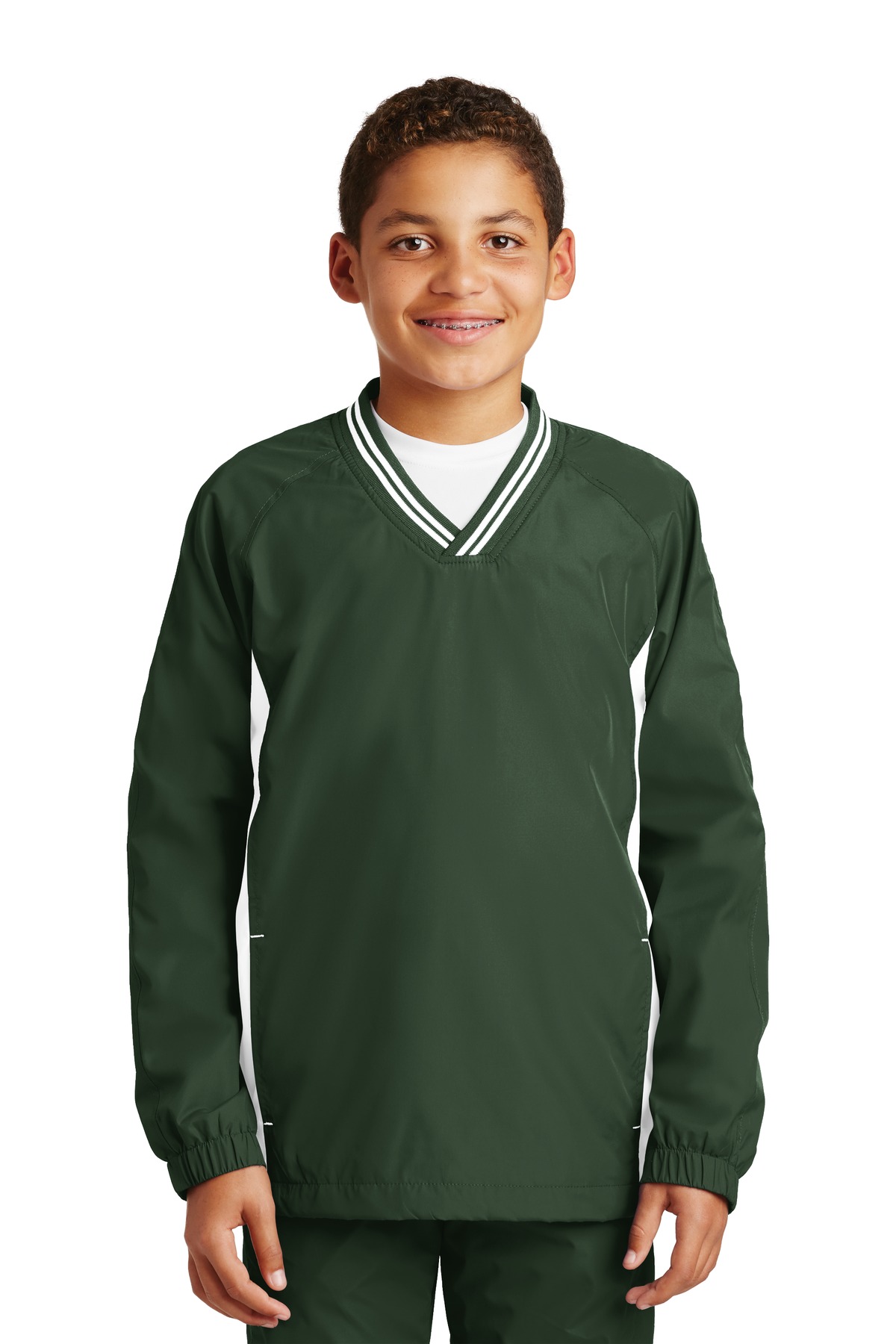 Sport-Tek YST62 Forest Green / White