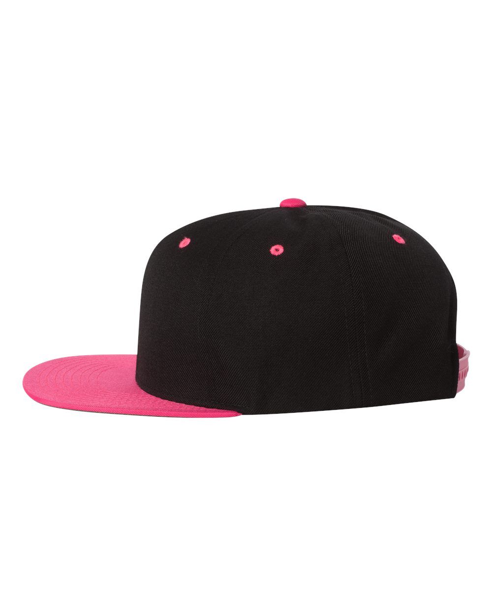 Yupoong 6089 Black / Neon Pink