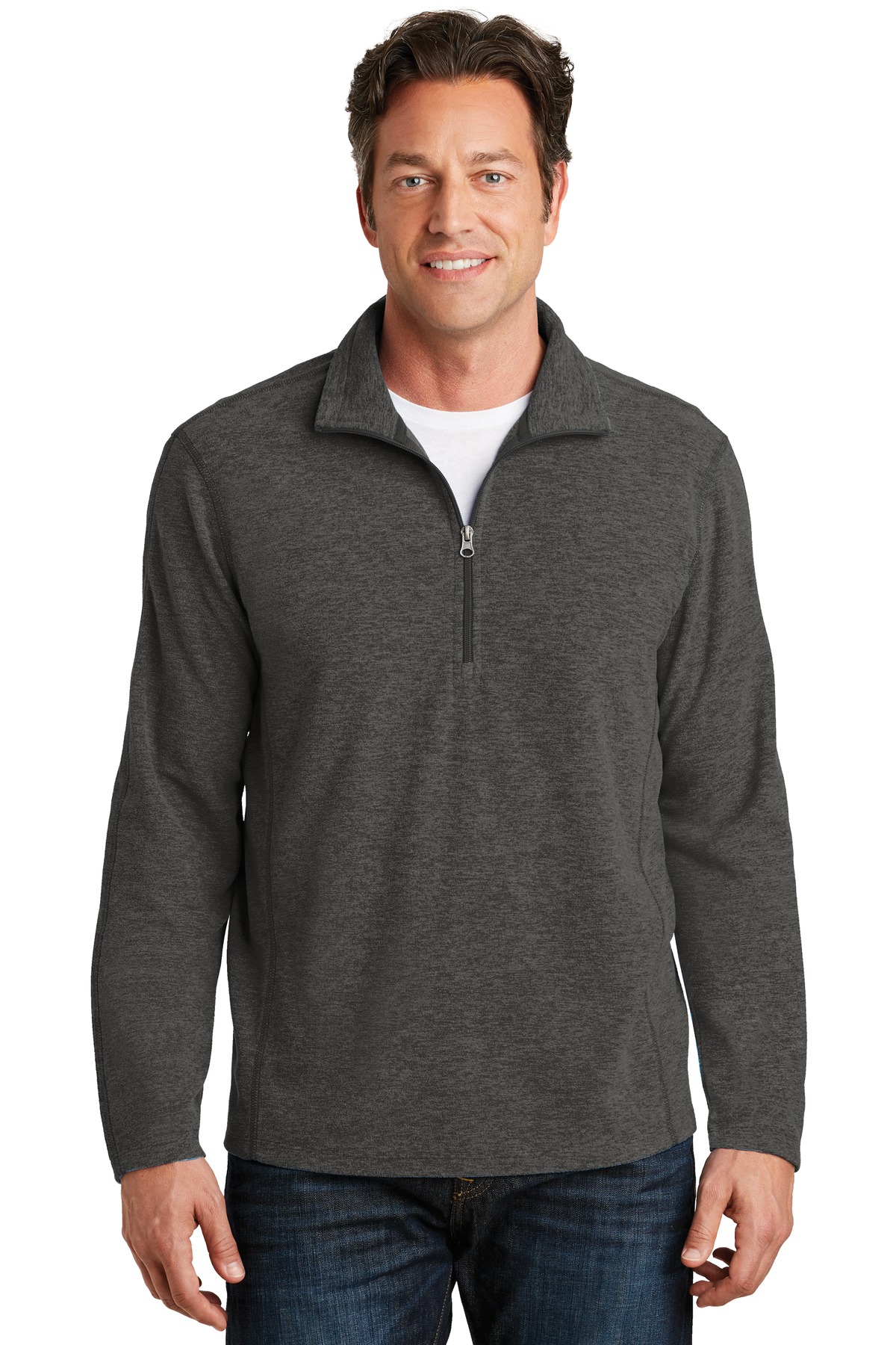 Port Authority F234 Black Charcoal Heather