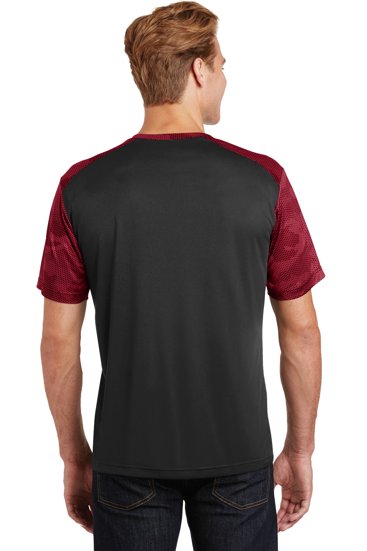 Sport-Tek ST371 Black / Deep Red