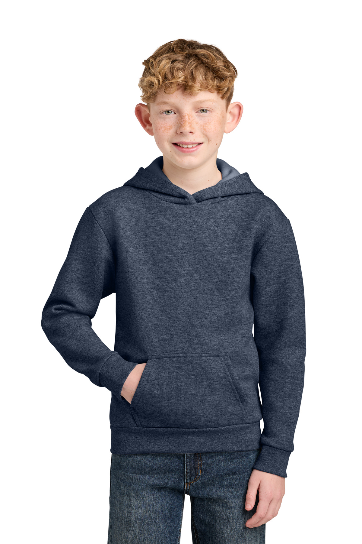Port & Company PC68YH Heather Navy