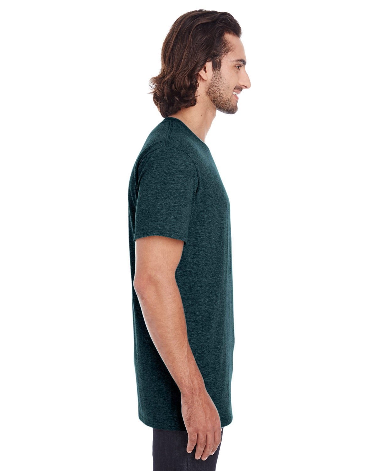 Gildan 980 Heather Dark Green