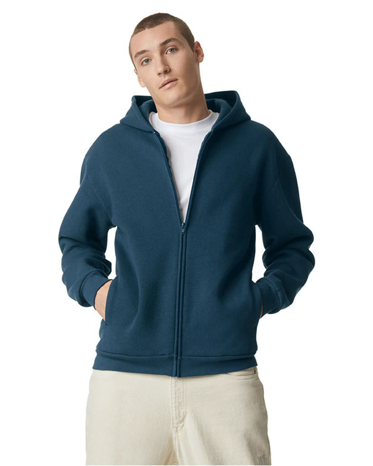 American Apparel Re Flex Fleece Unisex Full Zip Hoodie Rf497 Sea