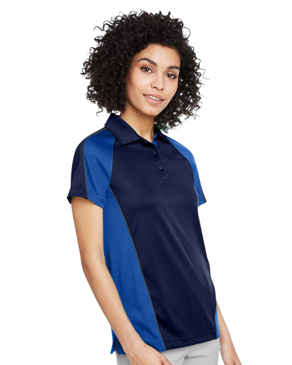 Harriton M385W Dark Navy / Teal Ry / Dark Ch