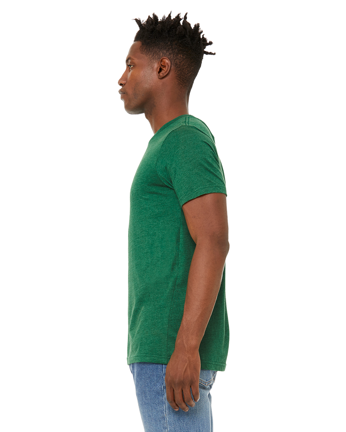 Bella + Canvas 3301C Heather Grass Green