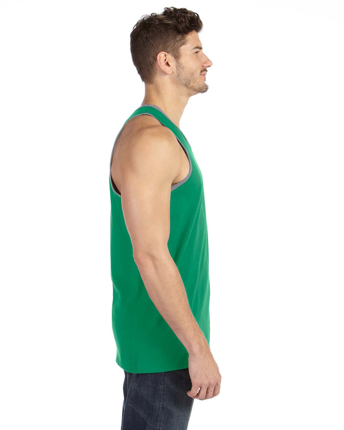 Anvil 986 Heather Green / Heather Gray