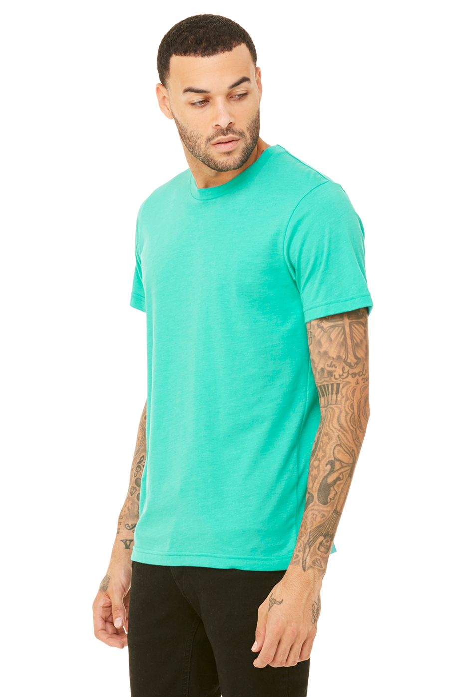 Bella + Canvas 3001C Heather Sea Green