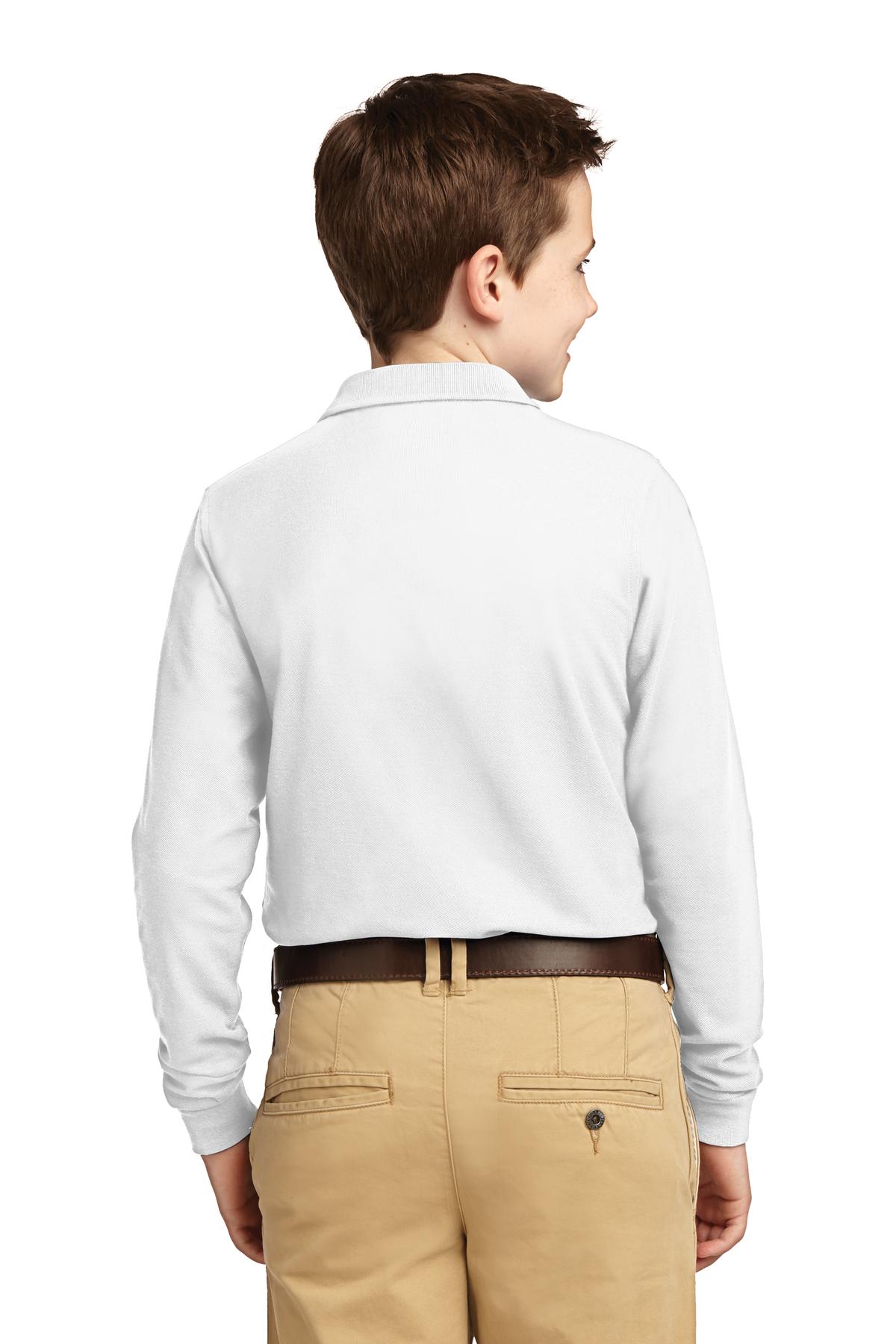 Port Authority Y500LS White