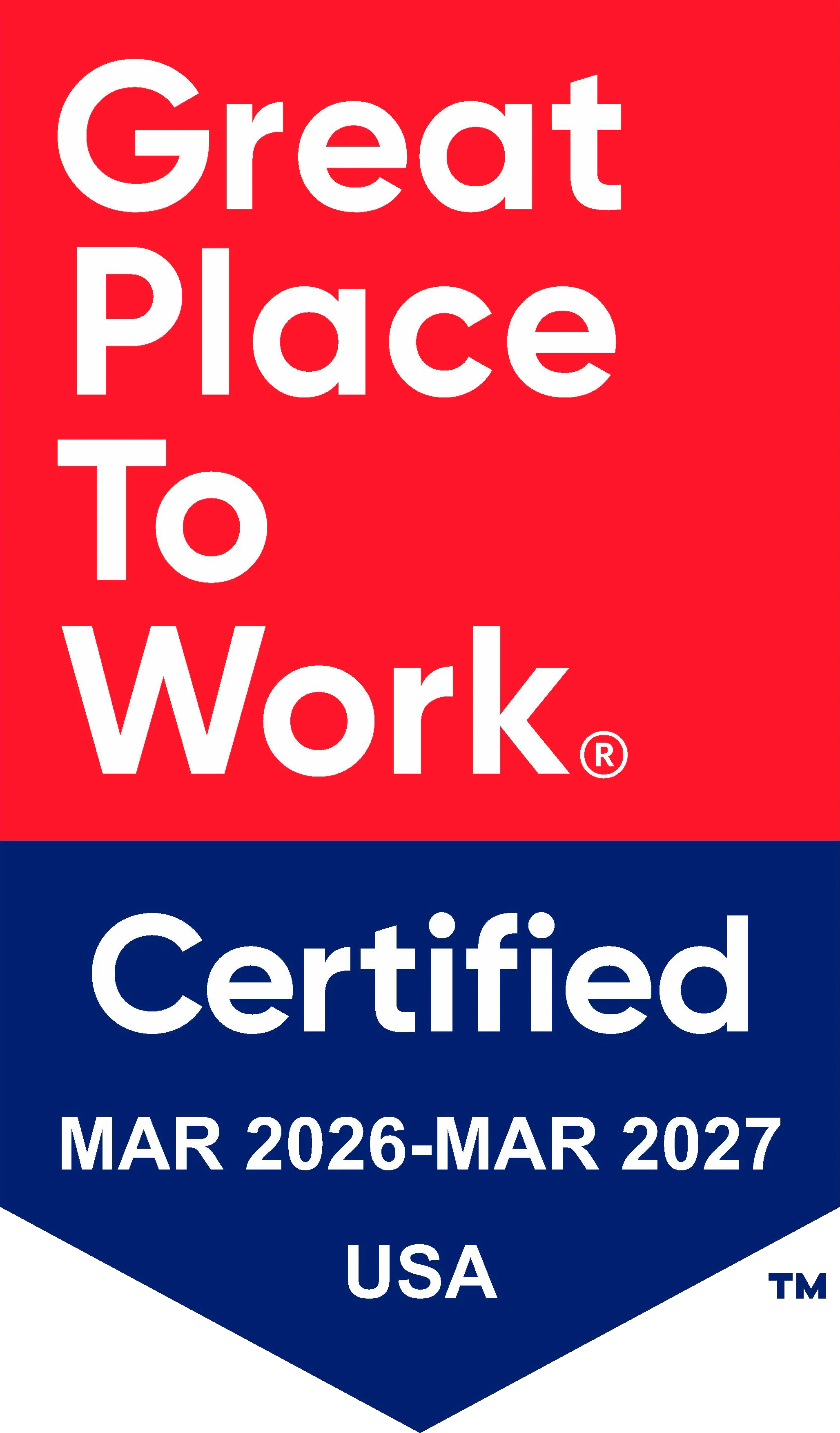 Great Place To Work Certified USA 2026