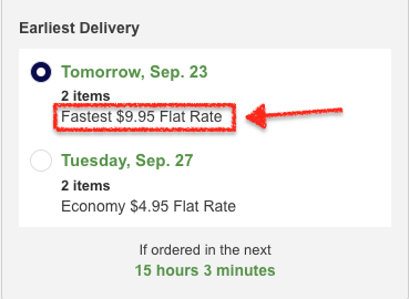 Fastest shipping