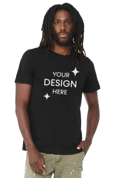 Custom T-Shirts Black - Bella + Canvas 3001C | Jiffy Custom Print