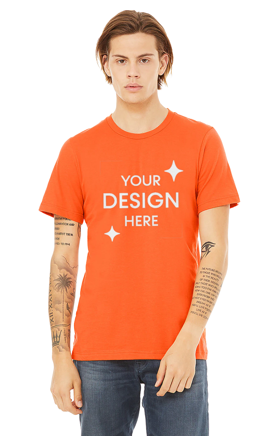 Custom T-Shirts Orange - Bella + Canvas 3001C | Jiffy Custom Print