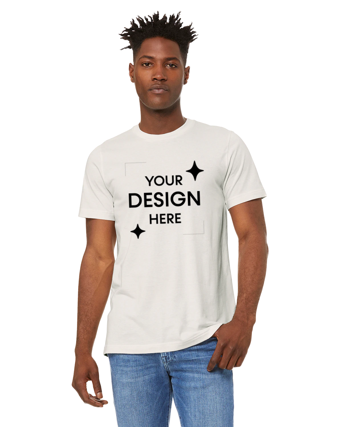 Custom T-Shirts Vintage White - Bella + Canvas 3001C | Jiffy Custom Print