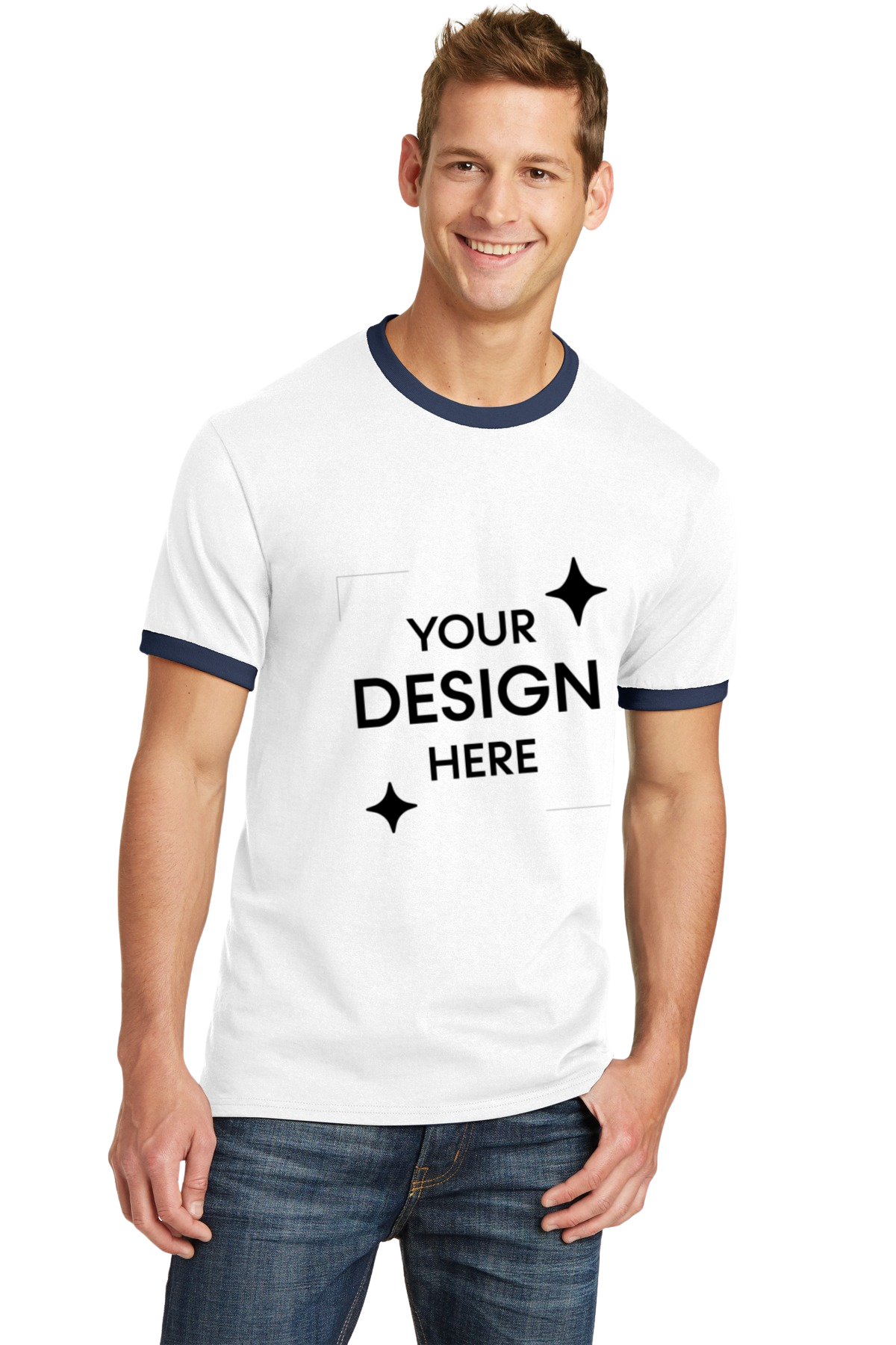 White / Navy