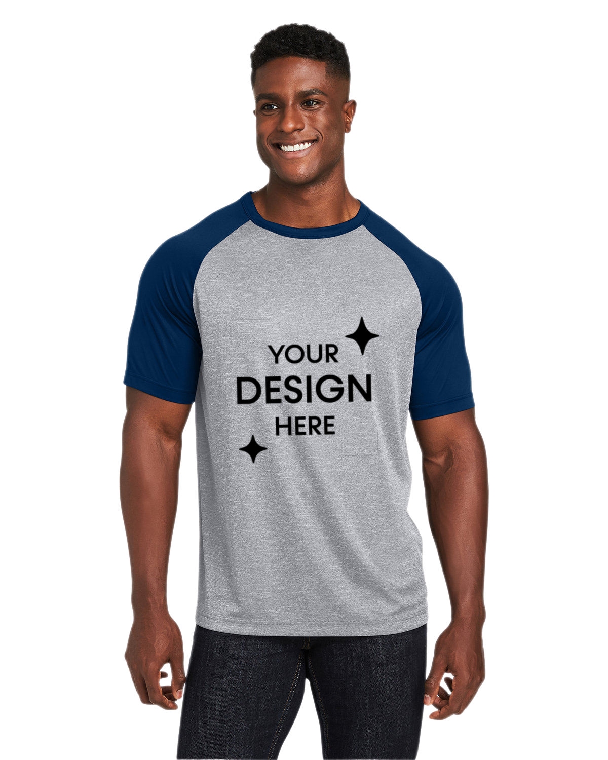 Athletic Heather / Sport Dark Navy