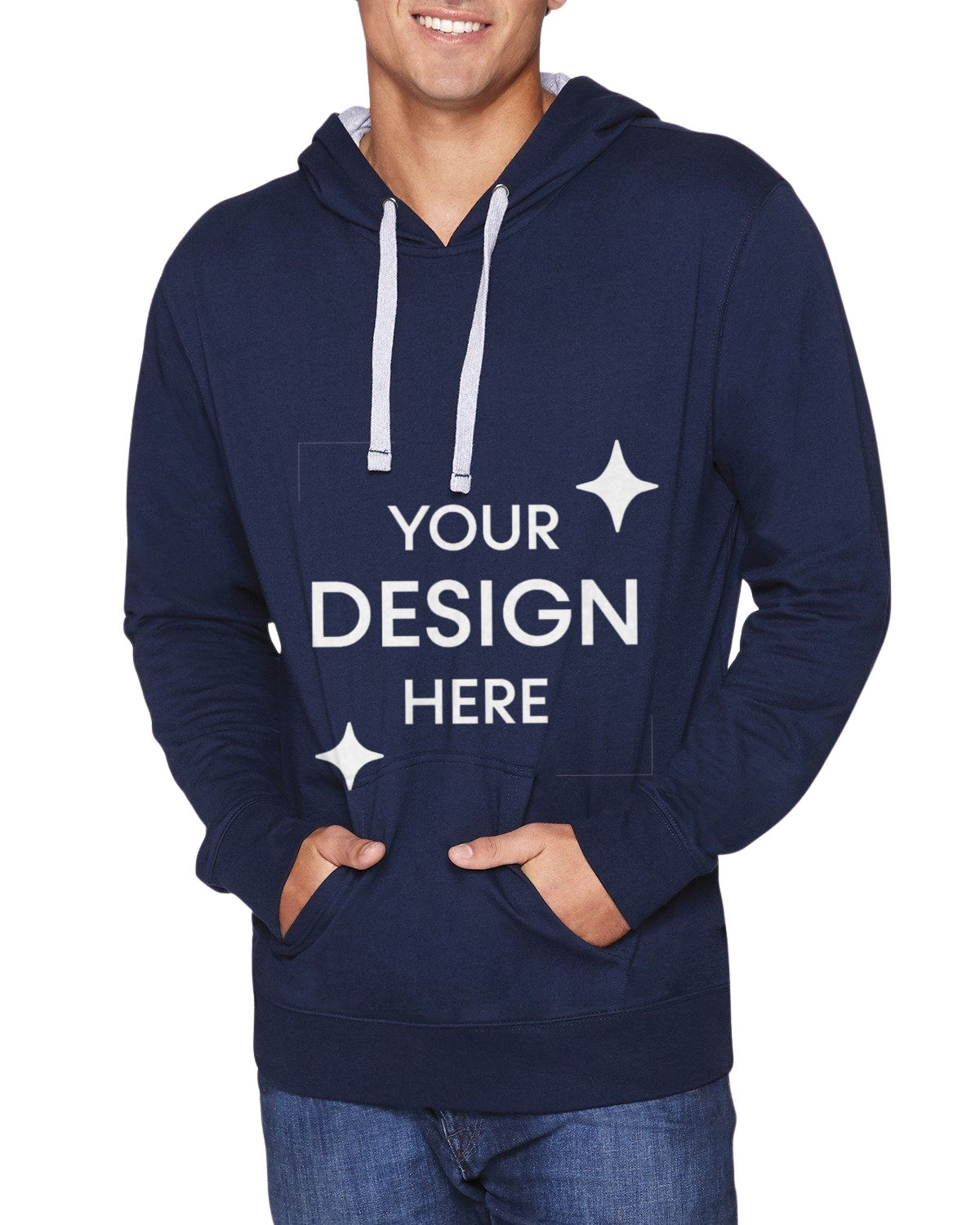 Midnight Navy / Heather Gray